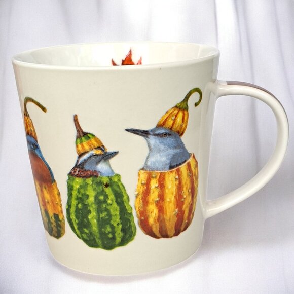 Vicki Sawyer Out Of My Gourd Birds Mug PPD Co Sparrow Mockingbird Art in box - Picture 7 of 16